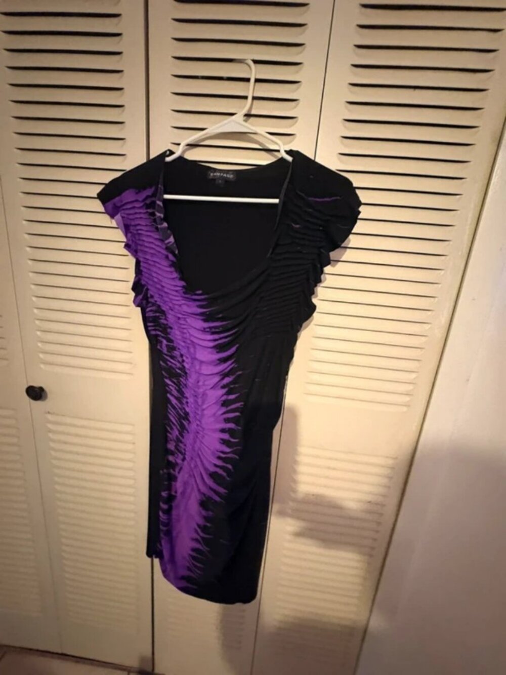 Purple /Black Mid Dress
